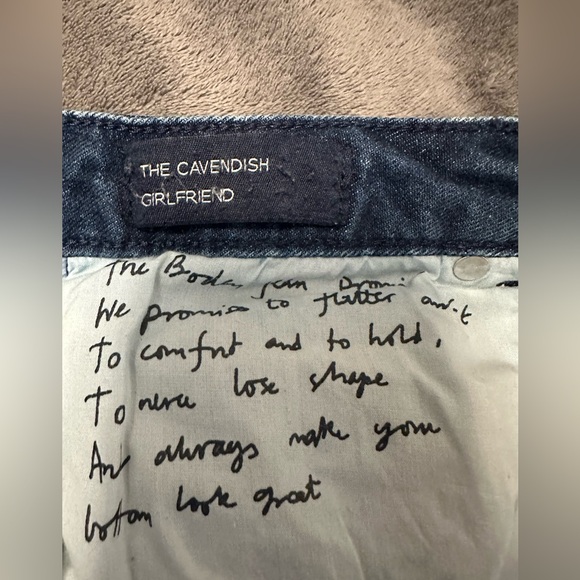 Boden Cavendish Girlfriend Jeans with Red Embroidered Flowers 🌺 Sz: 8P - Picture 7 of 11